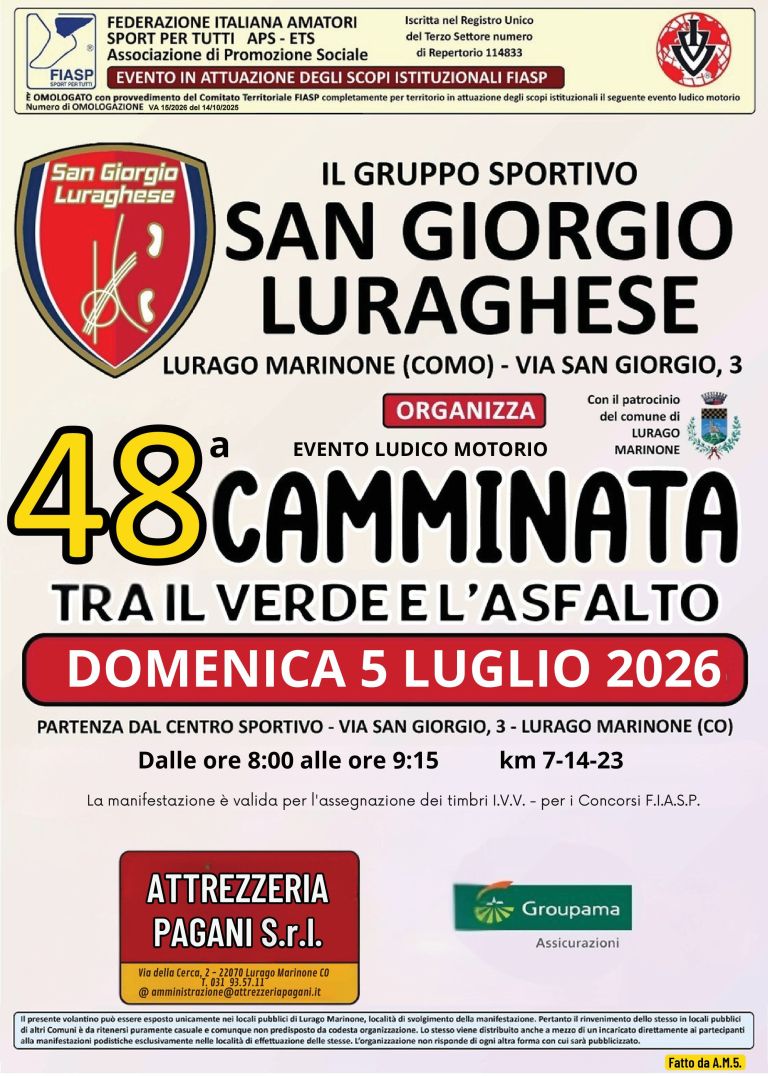 48° Camminata tra il Verde e l'Asfalto